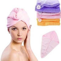 Assorted Microfiber Hair Wrap Towel দ্রুত চুল শুকানোর ম্যাজিক টাওয়েল