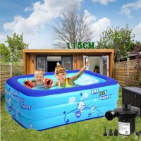 115 CM Swimming Pool Inflatable paddling pool with air pumper