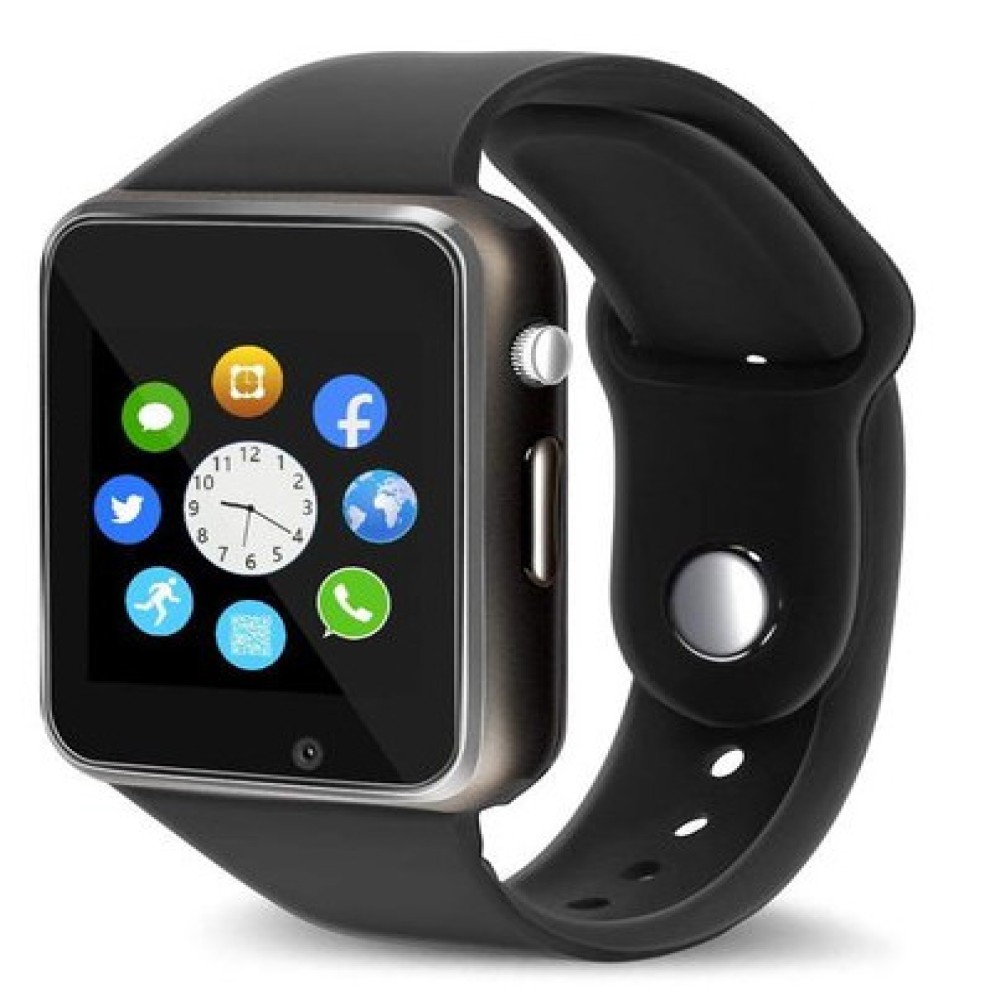 A1 Single SIM Supported Wireless Bluetooth Smartwatch - Black
