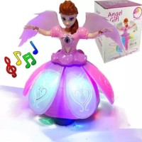 Princess Music Dancing Doll & Rotating Angel Girl Flashing Lights with Music Gift Toy For Kids or Baby