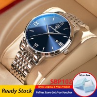 POEDAGAR New Men's Watches Luxury Brand Waterproof Luminous Fashion Business Stainless Steel Strap Watches
