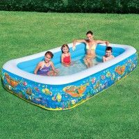 180cm Kids Inflatable Pool Children's Home Use Paddling Pool Swimming Pool For 3-4 Kids