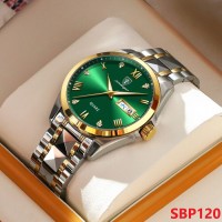 Poedagar Men Watch Green Dial Business Stainless Steel Quartz Watches Luxury Gold Waterproof Luminous Wristwatch Auto Week Date