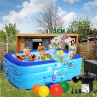 115 cm Baby Swimming Pool With Air Pumper and Pool Ring, 50  Pice Ball
