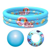 INFLATABLE SWIMMING POOL ( pool + pumper +ring + ball )