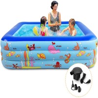 INFLATABLE SWIMMING POOL ( 130 pool + pumper +mate patted )