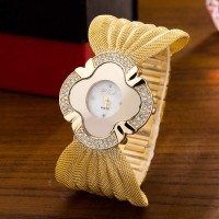 New European and American fashion luxury bracelet watch bright diamond butterfly mesh belt ladies quartz watch