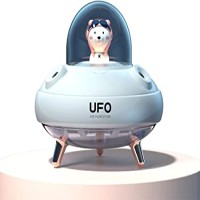 HO3 UFO Double Spraying Pet Humidifier Home Air Nebulizer Water Replenishing Instrument, Colour: Plug-in Model.