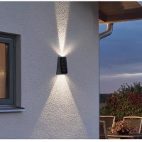 Solar Wall Lamp 3pcs LED Waterproof 7 color or White or Warm changeable 5050 RGBW SMD N771 *(2pcs)*