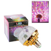 LED Disco Romantic Magic Crystal Ball Lamp Stage Light Party Bulb RGB Rotating