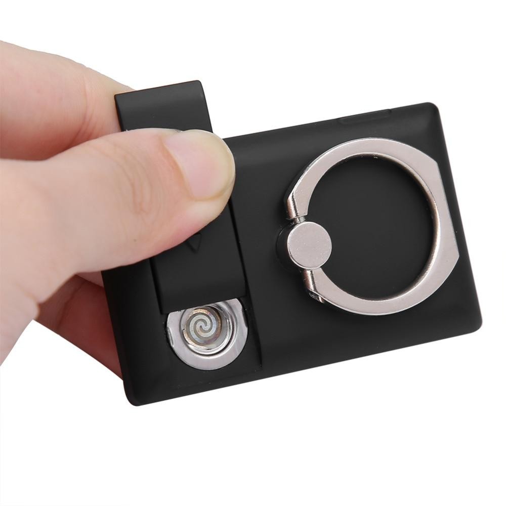 Mobile Phone Holder Ring Lighter Windproof USB Charging Mini Cigarette Lighter