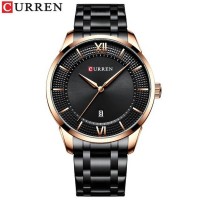 CURREN 8356 Luxury Business Quartz Watches Mens Clock Stainless Steel Band Fashion Wristwatches Men Designers Watch-Golden and White