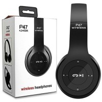 P47 Wireless Headset Bluetooth Foldable Headphone (Connect with All Smart Cell Phones / Laptops / Computer Systems)