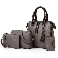 Luxury Brand 4 Psc/set Women's Handbags Large Capacity Women Bag Ladies bicast Leather Tote Fashion Shoulder Bags for Women 2024 Wallet