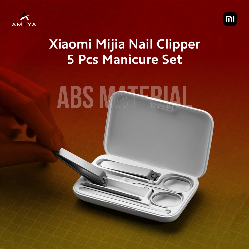 Xiaomi Mijia Nail Clipper 5 Pcs Manicure Set | Portable Fingernail Toenail Manicure Pedicure Magnetic Absorption