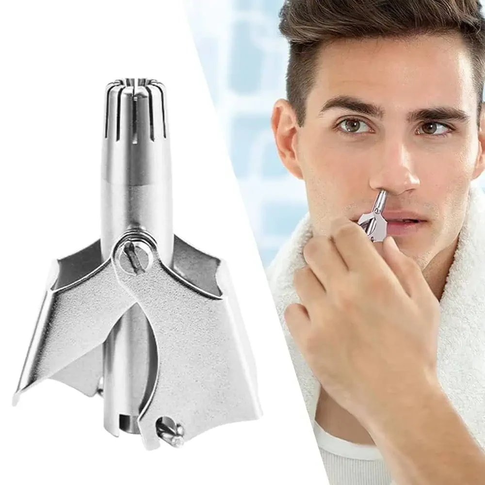 Manual Nose Hair Trimmer with Metal Box for Men
